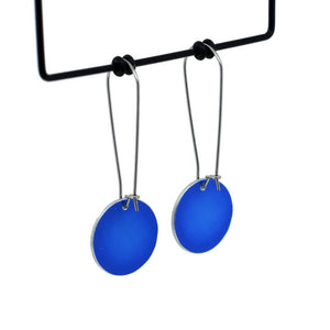 Geraldton Wax Blue - small circle drop hook earrings