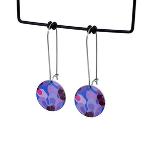 Geraldton Wax Blue - small circle drop hook earrings