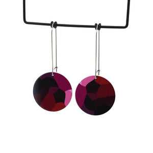 Geraldton Wax Gems - medium circle drop hook earrings