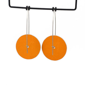 Cocktail Hour - Orange - medium circle drop hook earrings