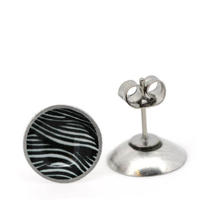 Ebb & Flow - Birds Nests For Hair - Domed circle stud earrings