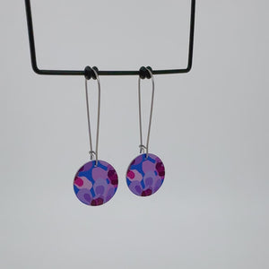 Geraldton Wax Blue - small circle drop hook earrings